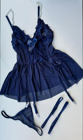 BLUES LINGERIE SET