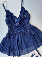 BLUES LINGERIE SET