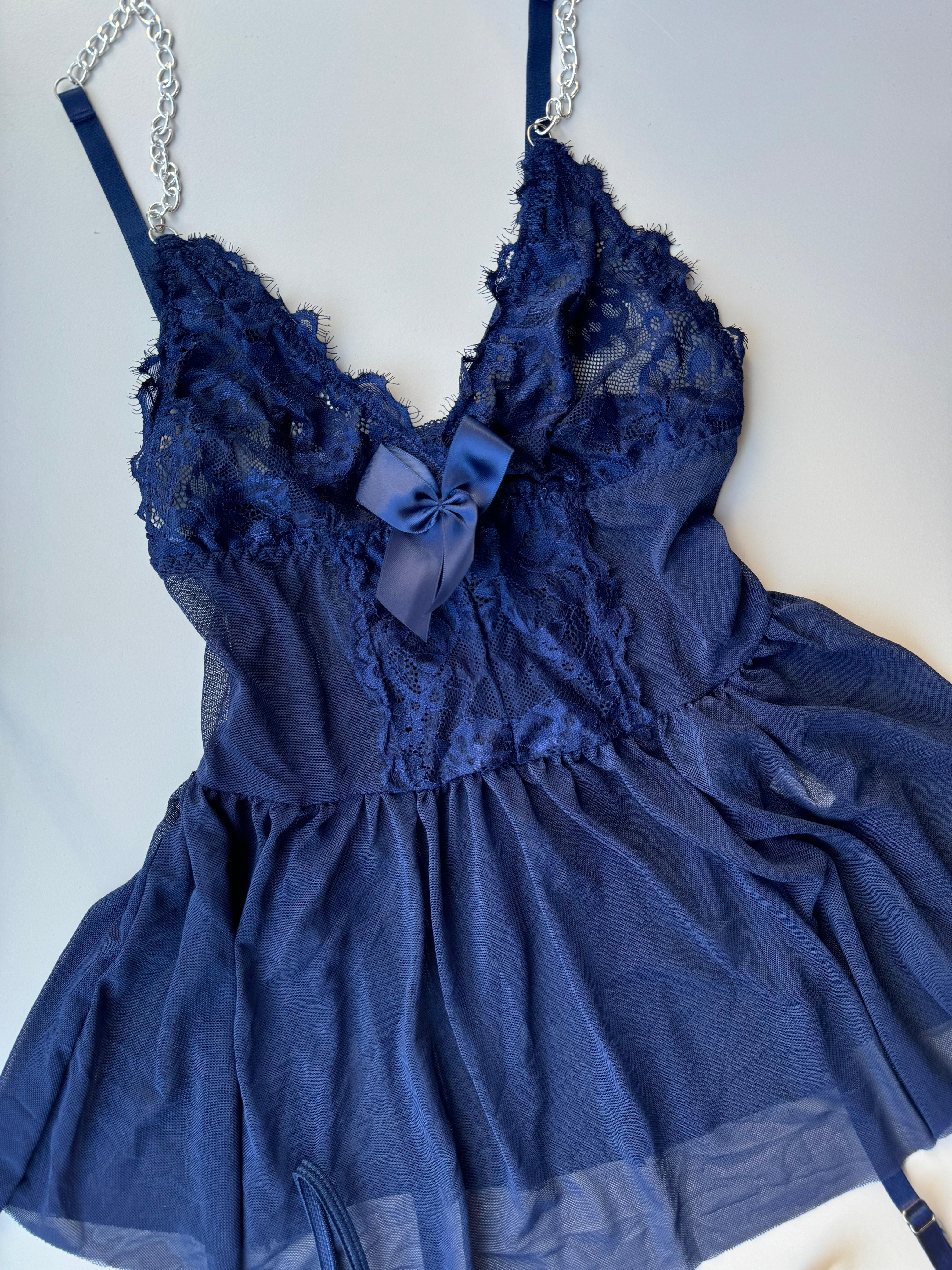 BLUES LINGERIE SET